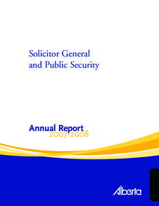 Solicitor General and Public Security Table of Contents CONTENTS 4 Public Accounts[removed]Preface