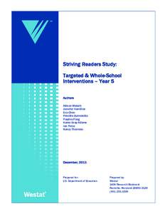 Newark Striving Readers Year 5 Evaluation Report