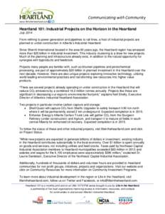 Chemical engineering / Heartland / Petroleum production in Canada / Strathcona County /  Alberta / Carbon dioxide / Carbon sequestration / Carbon capture and storage