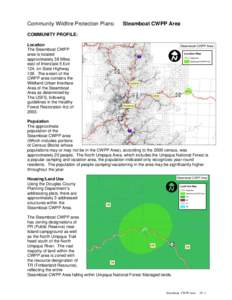 Community Wildfire Protection Plans:  Steamboat CWPP Area COMMUNITY PROFILE: Location