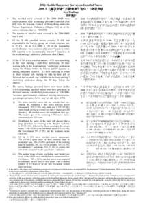 2006 Health Manpower Survey on Enrolled Nurse 2006 年有關登記護士的醫療衞生服務人力統計調查 Key Findings 結果摘要 The enrolled nurse covered in the 2006 HMS were enrolled nurse refer to nursing pe