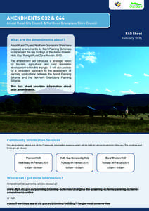 AMENDMENTS C32 & C44  Ararat Rural City Council & Northern Grampians Shire Council FAQ Sheet January 2015