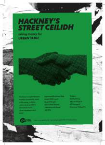 HACKNEY’S STREET CEILIDH raising money for URBAN TABLE  Hackney’s rough sleepers’