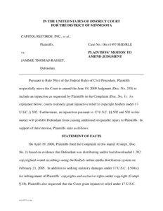 A&M Records /  Inc. v. Napster /  Inc. / Capitol v. Thomas / Copyright law of the United States / Arista Records LLC v. Lime Group LLC / A&M Records /  Inc. v. Napster /  Inc. /  114 F.Supp.2d 896 / Law / Case law / BMG Music v. Gonzalez