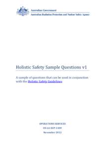 Holistic Safety Sample Questions