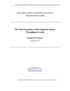 Microsoft Word - 10-05MacroeconomicsofDevelopmentwithoutThroughputGrowth jh edit