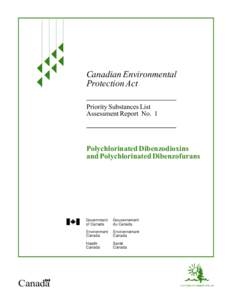 Priority Substances List Assessment Report for Polychlorinated Dibenzodioxins and Polychlorinated Dibenzofurans