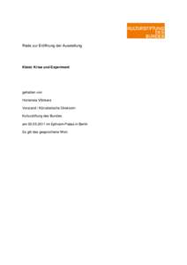 Microsoft Word - 20110520_HV_Eroeffnung_Kleist