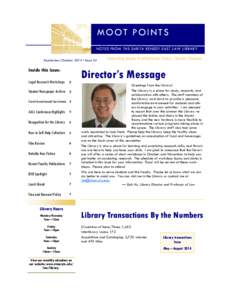 Moot Points Notes from the Sarita Kenedy East Law Library Issue 24 October 2014