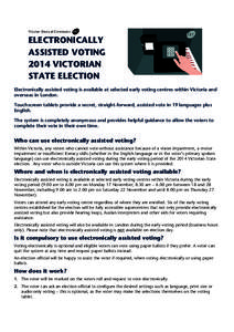 ELECTRONICALLY ASSISTED VOTING 2014 VICTORIAN STATE-A4 word