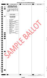 OFFICIAL BALLOT OF THE REPUBLICAN PARTY A PUTNAM COUNTY, WV  B