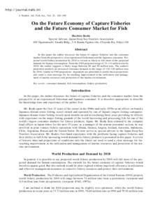 On the Future Economy of Capture Fisheries and the Future Consumer Market for Fish