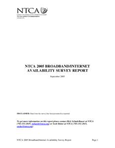 Microsoft Word - Broadband survey report.doc