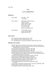 United States House of Representatives / Ruy Teixeira / Alben W. Barkley / Party system / Alan Abramowitz / John McGlennon / Polarization