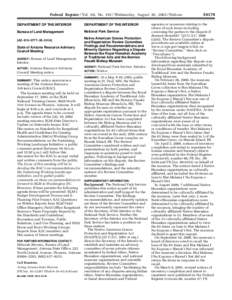 Federal Register / Vol. 68, No[removed]Wednesday, August 20, [removed]Notices DEPARTMENT OF THE INTERIOR DEPARTMENT OF THE INTERIOR  Bureau of Land Management