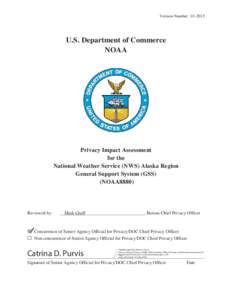 Version Number: U.S. Department of Commerce NOAA  Privacy Impact Assessment