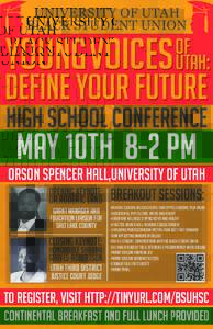 UNIVERSITY OF UTAH BLACK STUDENT UNION Young voices  OF