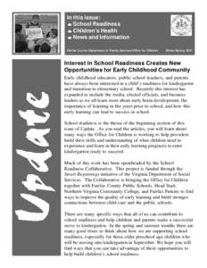Child care / Family / Kindergarten / Day care / Preschool education / Fairfax /  Virginia / Family child care / Early childhood educator / Ready schools / Education / Early childhood education / Educational stages
