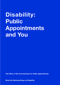 Disability: Public Appointments and You  The Office of the Commissioner for Public Appointments