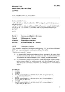 Ordonnance sur l’assurance-maladie[removed]OAMal)