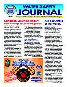 WATER SAFETY  JOURNAL September 2013 • Vol. 29, No  Newsletter of the National Water Safety Congress