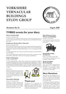 YORKSHIRE VERNACULAR BUILDINGS STUDY GROUP Newsheet No 24