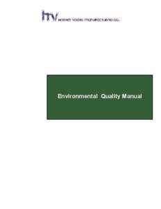 Environmental Quality Manual  Endorsement Page Prepared by: