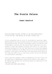 National Security Agency / Mass surveillance / Central Intelligence Agency / United States government secrecy / Director of Central Intelligence / United States Intelligence Community / James Bamford / Director of National Intelligence / The Puzzle Palace / National security / Security / United States Department of Defense