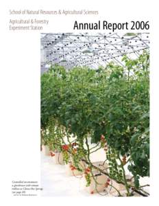 School of Natural Resources & Agricultural Sciences Agricultural & Forestry Experiment Station Annual Report 2006