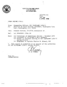 U. S. S. CLEVELAND (LPD-7) FLEET POST OFFICE SAN FRANCISCO[removed]LPD7/03 :rbs 5750