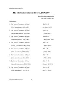 The Interim Constitution Of Nepal_ 2063 N VIII Amendment