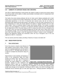 Section 6 - Summary of corridor issues and concerns