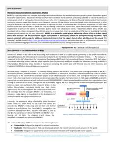 Goal of Approach:  Microinsurance Catastrophe Risk Organisation (MiCRO)  MiCRO is a specialty reinsurance company that designs and delivers solutions that enable low‐income people to protect th