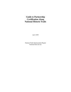 Analysis of the Certification Program of the Salt Lake City and Santa Fe Offices of the National Trails System