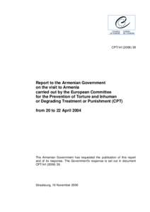 Copy of the letter transmitting the CPT's report