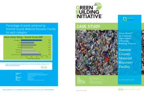 Percentage of points achieved by Summit County Material Recovery Facility for each category: CASE STUDY Green Globes™