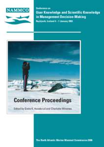 Conference on  User Knowledge and Scientific Knowledge in Management Decision-Making Reykjavík, Iceland 4 – 7 January 2003