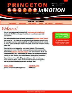 PRINT  inMOTION TRANSPORTATION DEMAND MANAGEMENT AT PRINCETON UNIVERSITY