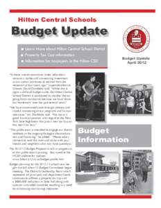 Hilton Central Schools  Budget Update n  Learn More about Hilton Central School District