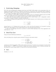 Astro 305: Problem Set 2 Due OctoberScattering Damping
