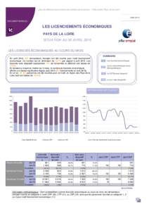 Libre de diffusion sous réserve de mention de la source « Pôle emploi Pays de la Loire » _________________ JUIN 2016 _________________  DOCUMENT MENSUEL