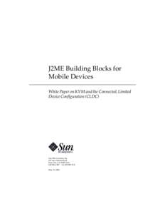 J2ME Building Blocks for Mobile Devices