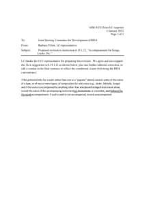 6JSC/CCC/5/rev/LC response 4 January 2012 Page 1 of 1 To:  Joint Steering Committee for Development of RDA