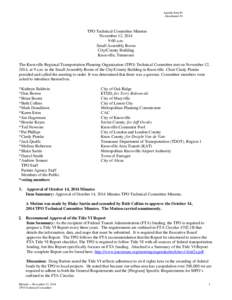 Agenda Item #1 Attachment #1 TPO Technical Committee Minutes November 12, 2014 9:00 a.m.