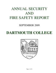 Microsoft Word - Dartmouth 2009 Annual Clery Report.doc