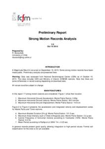 Preliminary Report Strong Motion Records Analysis V.0 OctPrepared by: R. Boroschek