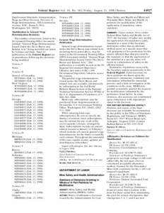 Federal Register / Vol. 63, No[removed]Friday, August 21, [removed]Notices Employment Standards Administration, Wage and Hour Division, Division of Wage Determinations, 200 Constitution Avenue, N.W., Room S–3014, Washingt