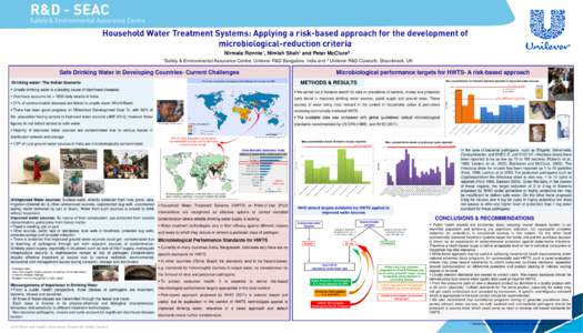 R&D - SEAC  Safety & Environmental Assurance Centre Household Water Treatment Systems: Applying a risk-based approach for the development of microbiological-reduction criteria