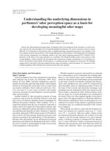 Attention, Perception, & Psychophysics 2009, 71 (2), [removed]doi:[removed]APP[removed]Understanding the underlying dimensions in perfumers’ odor perception space as a basis for
