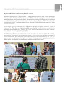 PHILADELPHIA CITY PLANNING COMMISSION  Maplewood Mall Block Party Community Outreach Summary As a part of the reconstruction of Maplewood Mall in Central Germantown, the Office of 8th District Councilwoman Cindy Bass and